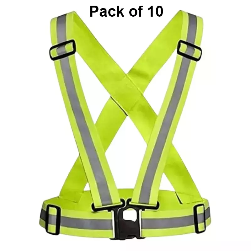 angelsafe-safety-cross-belt-high-visibility-polyester-material-regular-fit-free-size-green-color-pack-of-10-pcs