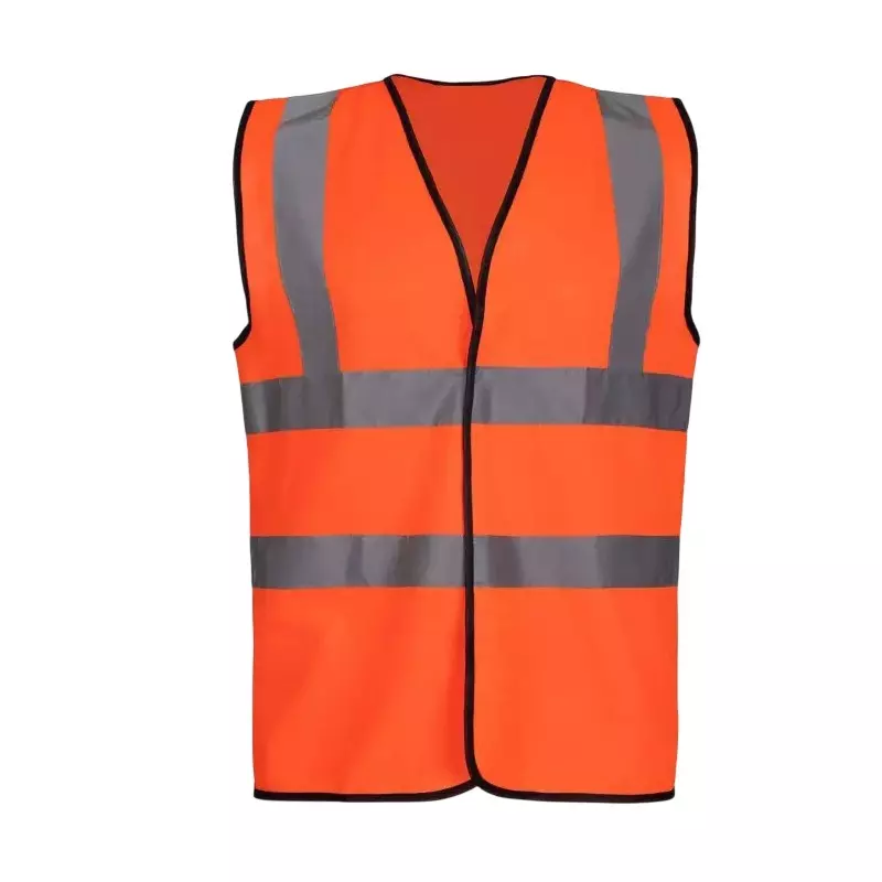Shopking Polyster Reflective Safety Zipper Jacket 120 GSM Free Size Red, V4You-2016 (Pack of 10 Pcs)