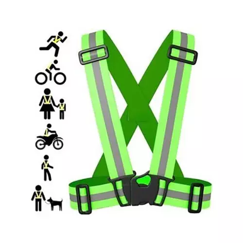 shopking-cross-belt-reflective-jacket-free-size-green-pack-of-10-pcs