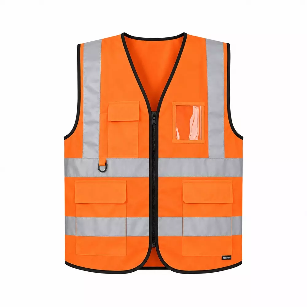 Mallcom Polyester Reflective Safety Jacket Orange Color, Proclo 31 (Size: S - XXL)
