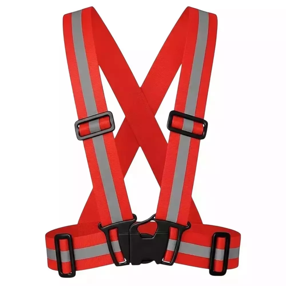 BEGGOSAFE High Visibility Safety Cross Belt Buckle Closure Type Red (Pack of 5)