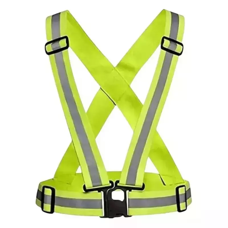 BEGGOSAFE High Visibility Safety Cross Belt Buckle Closure Type Green (Pack of 5)