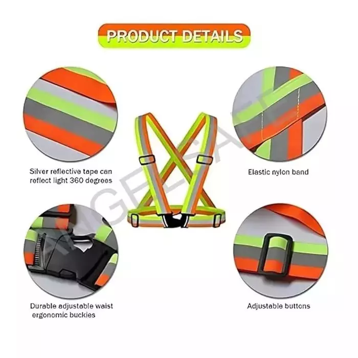 angelsafe-safety-cross-belt-high-visibility-polyester-material-regular-fit-free-size-multicolor-color-pack-of-10-pcs