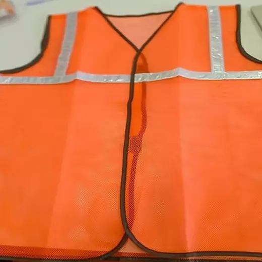 Safe Work Safety Jacket Polyester 50 GSM Orange Reflective S Size for Construction, Road Side & Indutrial Use, SJ50 2V1H