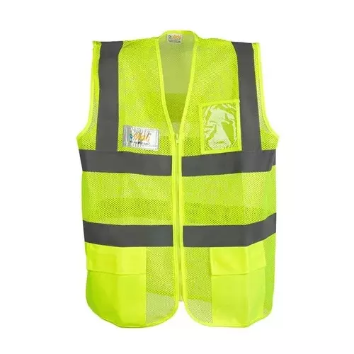 Solido Safety Jacket 120 GSM Sleeveless 51 mm (2 inch) Tape 100% Polyester Green Size XL, Hi-Vis 120 Pro