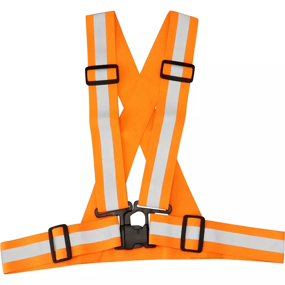 MonotaRO Safety Reflective Vest Elastic Suspender Orange 40 to 60 cm Length, 40553459