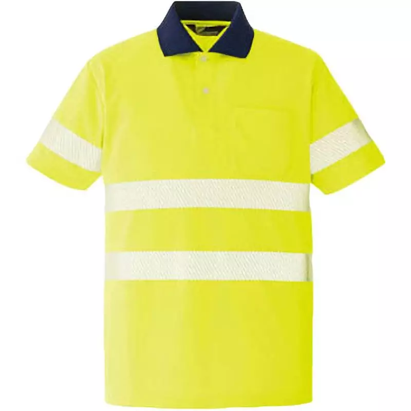 MIDORI Short Sleeve Polo Shirt Yellow L Size 108.0 cm Chest Circumference, VES354UEL
