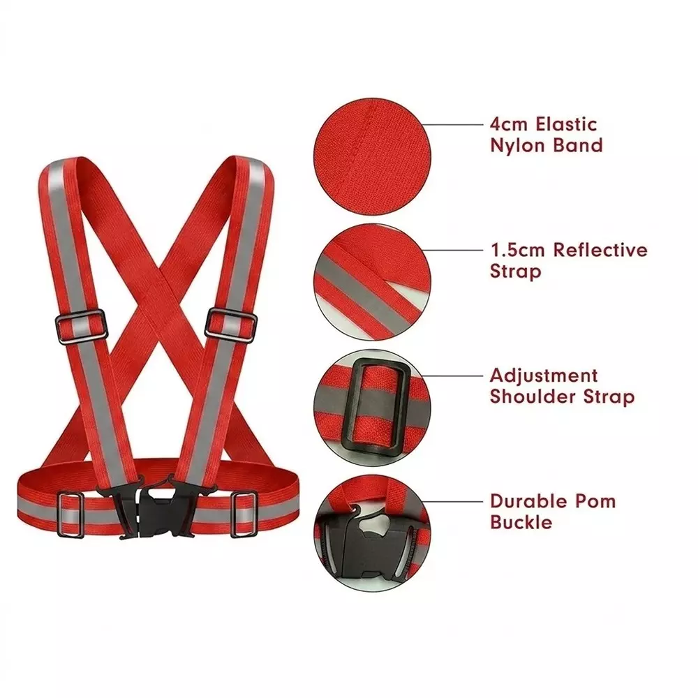 angelsafe-safety-cross-belt-red-color-free-size-made-of-polyester-reflective-pattern-ideal-for-unisex-pack-of-5