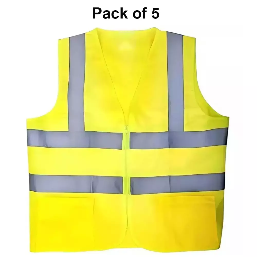 beggosafe-safety-jacket-120-gsm-free-size-2-pocket-zipper-closure-type-polyester-yellow-pack-of-5