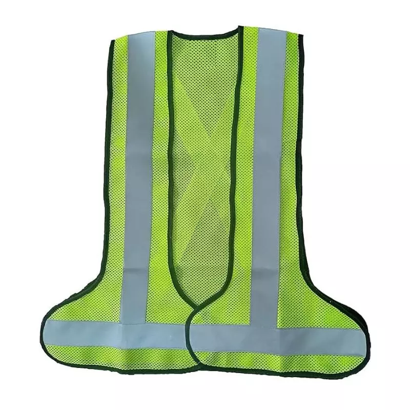 Gati Exports Reflective Safety Jacket Velcro Tape Closer Green Free Size
