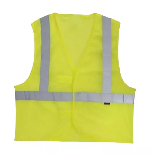 Shopking Polyster Safety Waistcoats/Reflective Jacket 90 GSM Free Size Green, V4You-207