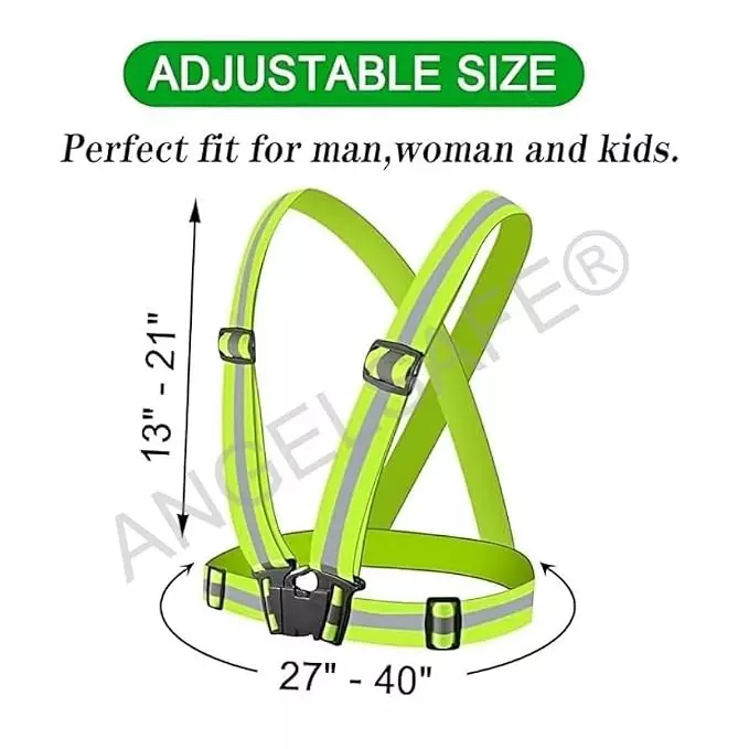 angelsafe-safety-cross-belt-green-color-free-size-made-of-polyester-reflective-pattern-ideal-for-unisex-pack-of-5