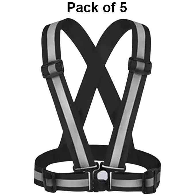 angelsafe-safety-cross-belt-black-color-free-size-made-of-polyester-reflective-pattern-ideal-for-unisex-pack-of-5