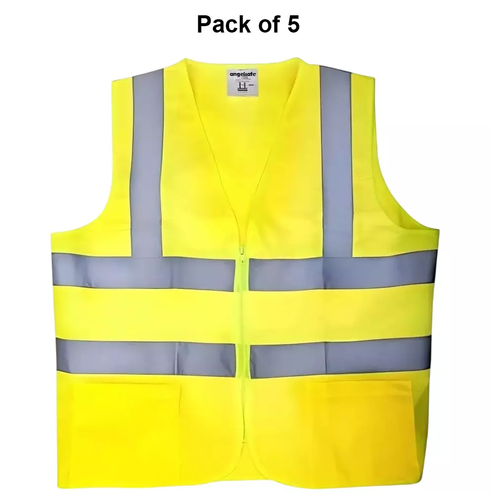 angelsafe-120-gsm-safety-jacket-with-2-inch-508-mm-reflective-tape-polyester-body-free-size-and-yellow-color-pack-of-5