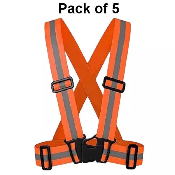 angelsafe-safety-cross-belt-orange-color-free-size-made-of-polyester-reflective-pattern-ideal-for-unisex-pack-of-5