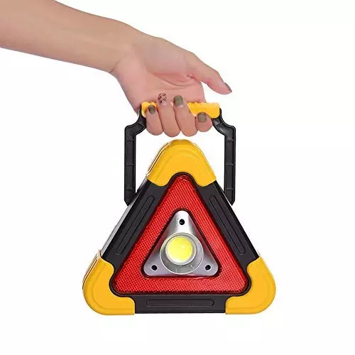 Kalibar Assorted Plastic Safety Light with 5 Modes Rechargeable Via Data Cable and Solor