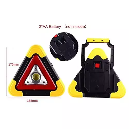 Kalibar Assorted Plastic Safety Light with 5 Modes Rechargeable Via Data Cable and Solor