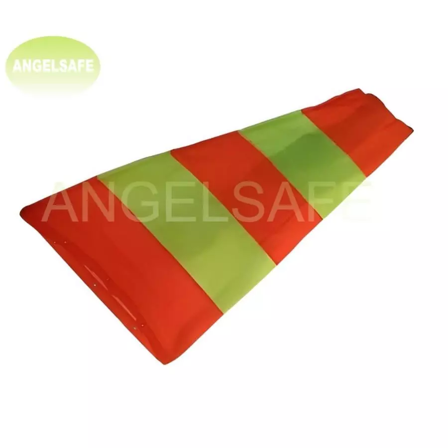 angelsafe-double-layer-windsock-cloth-orange-lime-green-color-6-feet-18-m-length-and-24-inch-609-cm-ring-side-diameter-pack-of-5