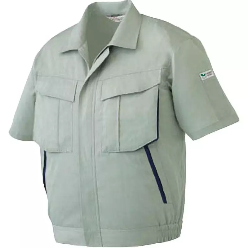 MIDORI Spring/Summer ECO-Static Short Sleeve Blouson Earth Green 3L Size 128.0 cm Chest Circumference, RCS586UE3L