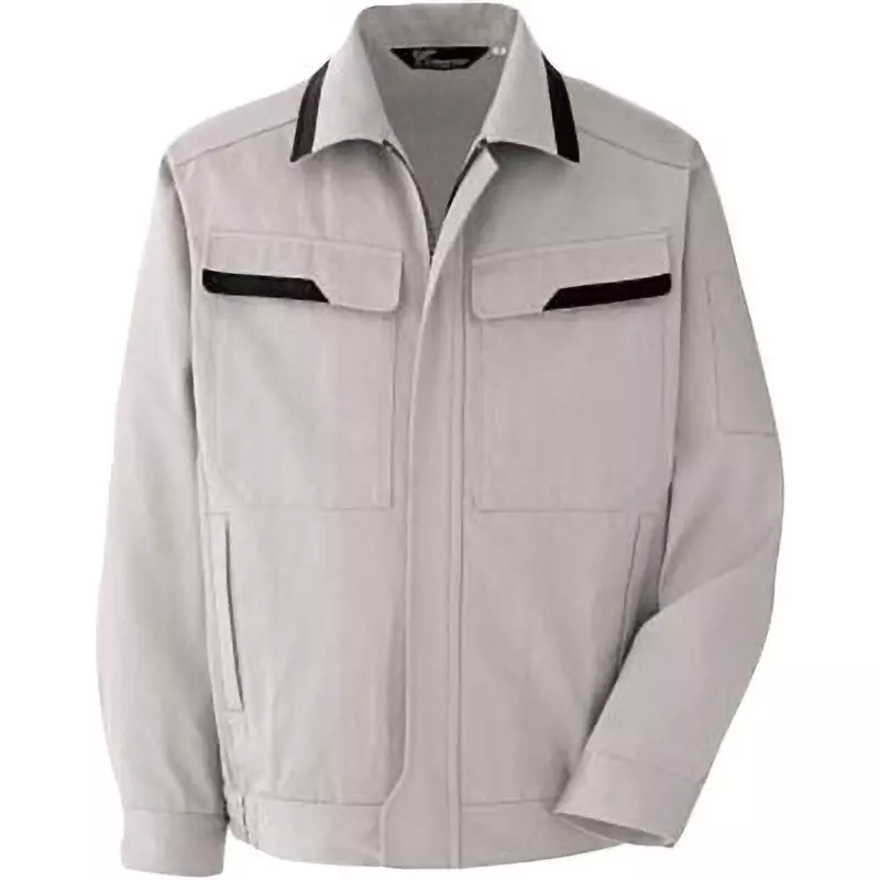 MIDORI Verdexel Antistatic 100% Cotton Blouson Silver Gray S Size 110.0 cm Chest Circumference, VE391UES