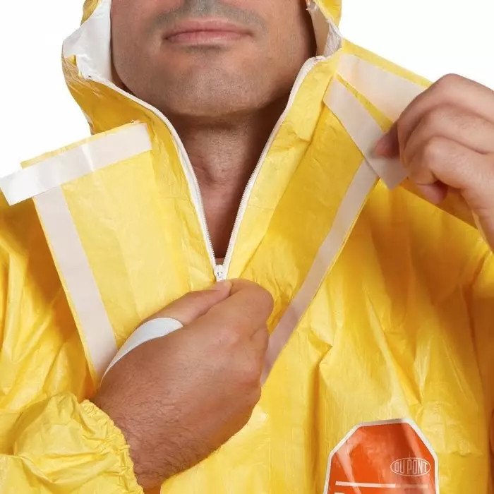 DuPont Yellow Coverall Hood Type free Size for Unisex, D13494922