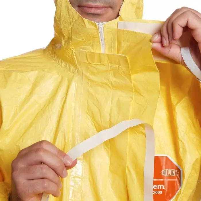 DuPont Yellow Coverall Hood Type free Size for Unisex, D13494922