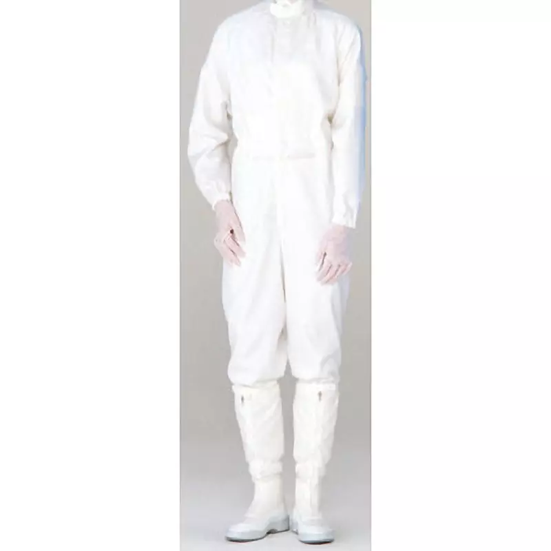 MIDORI 3D Cutting Structure Super Electrostatic Cleanware 116 cm Chest Circumference White M, C1515W-M