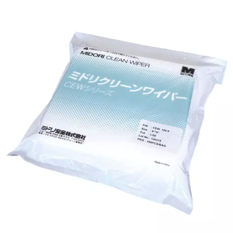 MIDORI Long Fiber Wiper White, CEW100-4 (Pack of 6000 Pcs)