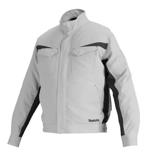 Makita Cordless Fan Jacket 100% Polyester White & Black Size M, DFJ213ZM