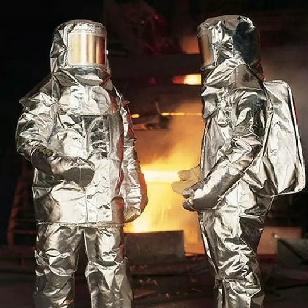 GENERIC Heat & Fire Protection Suit with Complete Kit Aluminium Silver Free Size