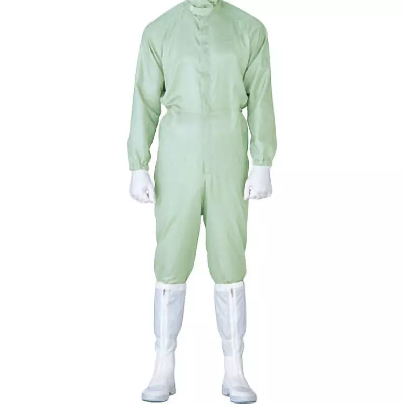 MIDORI 3D Cutting Structure Super Electrostatic Cleanware 112 cm Chest Circumference Green S, C1515G-S