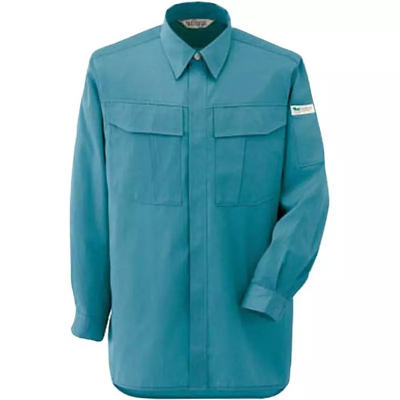 MIDORI Long Sleeve Shirt Mist Blue L Size 112.0 cm Chest Circumference, RCS2593UEL