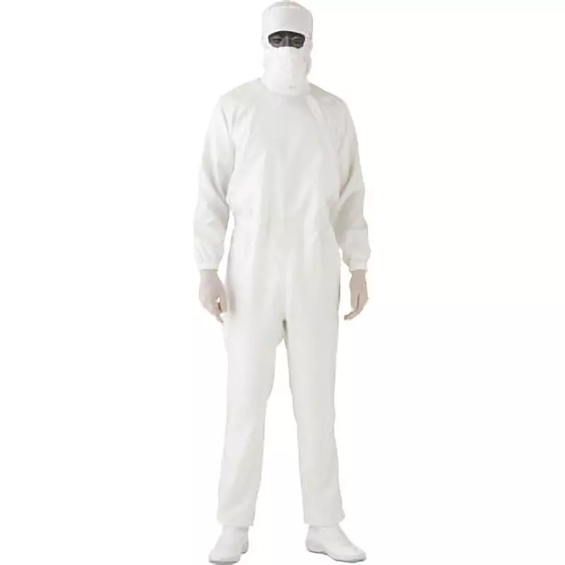 MIDORI Electrostatic Cleanware 88 to 97 cm Waist 4L Size White, C1001W-4L