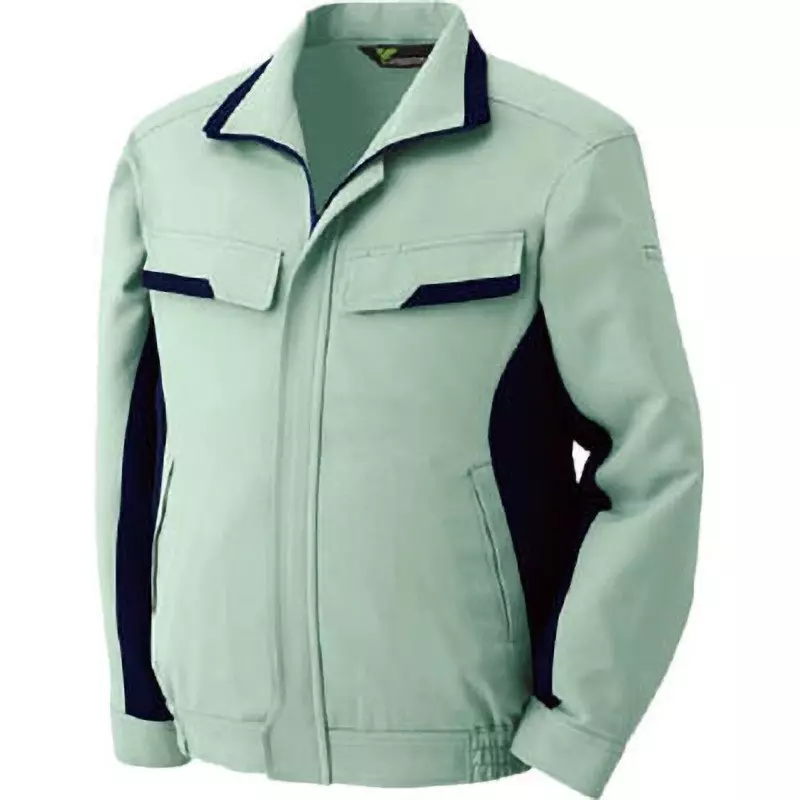 MIDORI Antistatic Workwear 114 cm Chest Circumference Light Greenxnavy M Size, VE56 UE M