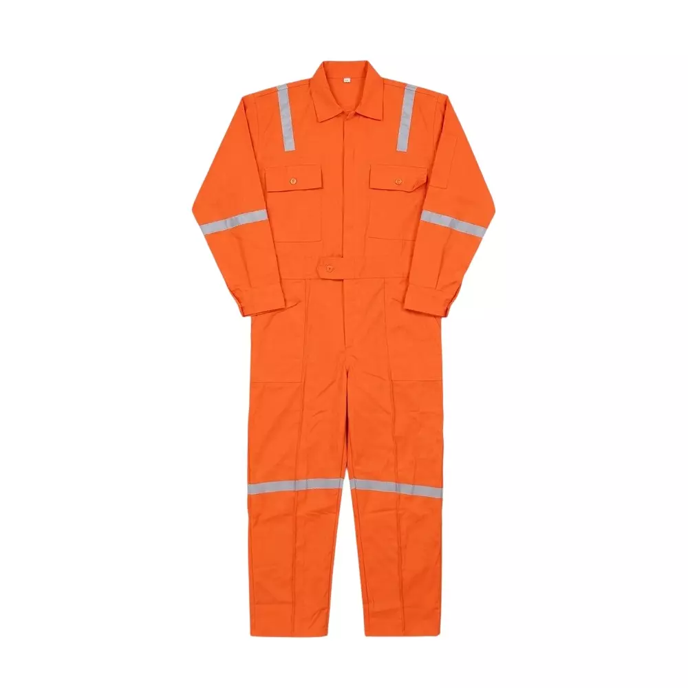 Siddhivinayak Industrial Work Wear with Reflective Tape 65% Cotton and 35% Polyester XXL Orange