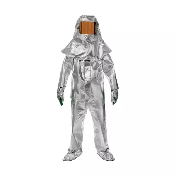 GENERIC Heat & Fire Protection Suit with Complete Kit Aluminium Silver Free Size (Pack of 10)