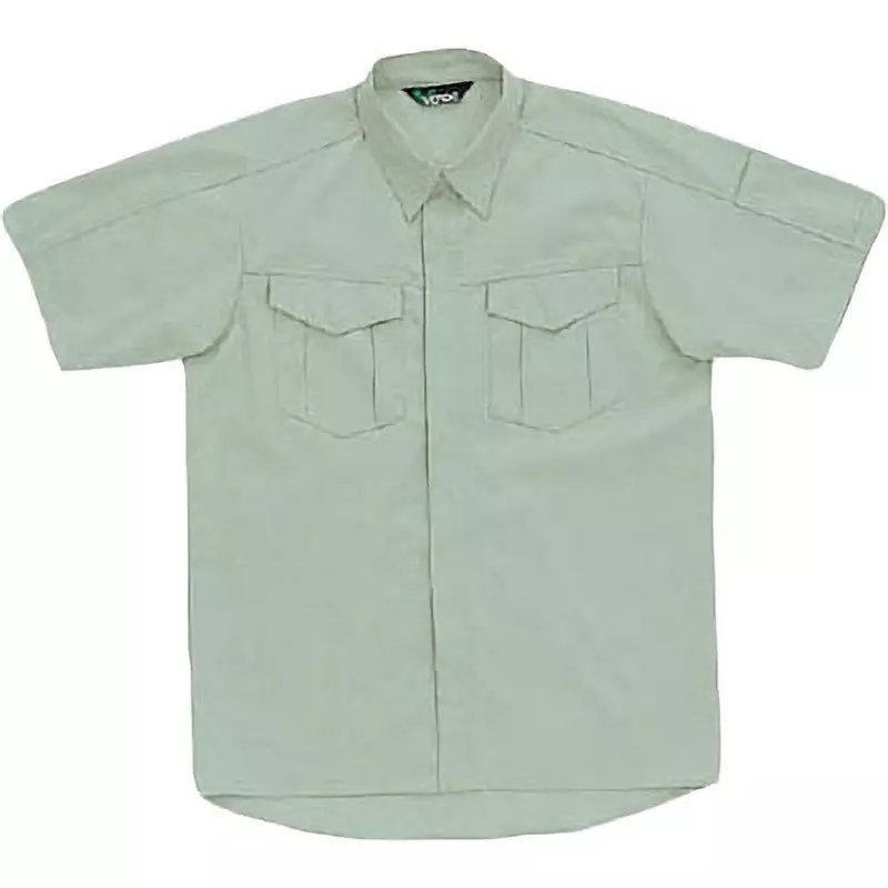MIDORI Short Sleeve Shirt Light Green 4L Size 128.0 cm Chest Circumference, GS356UE4L
