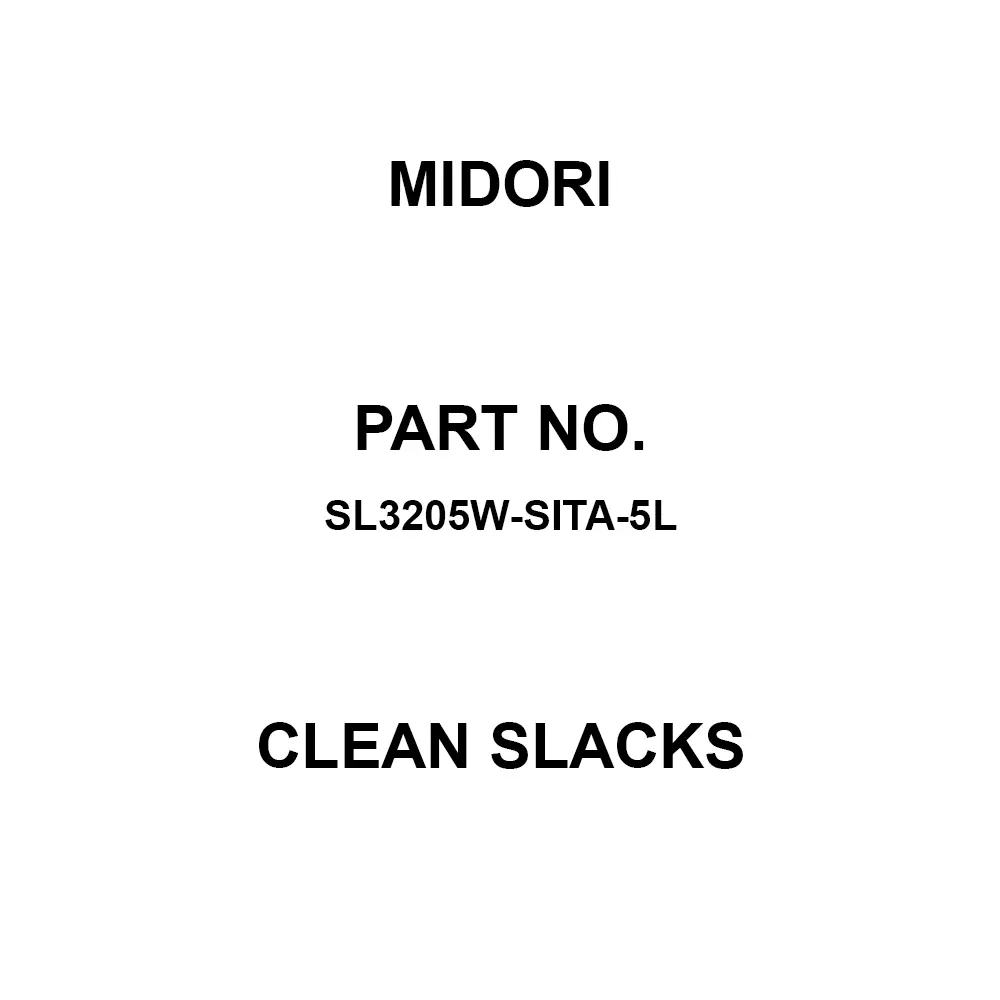 MIDORI Clean Slacks 80 to 84 cm Waist 5L Size White, SL3205W-SITA-5L