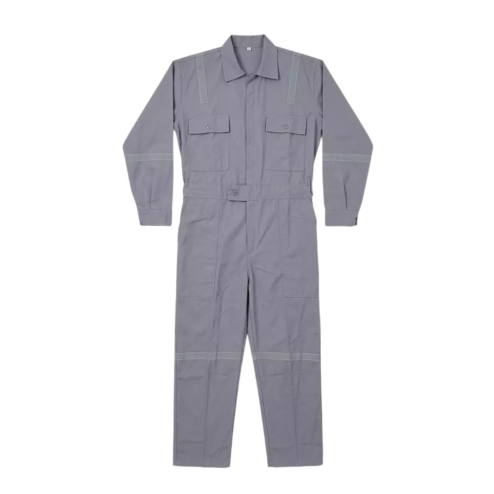Siddhivinayak Industrial Work Wear with Reflective Tape 65% Cotton and 35% Polyester L Grey