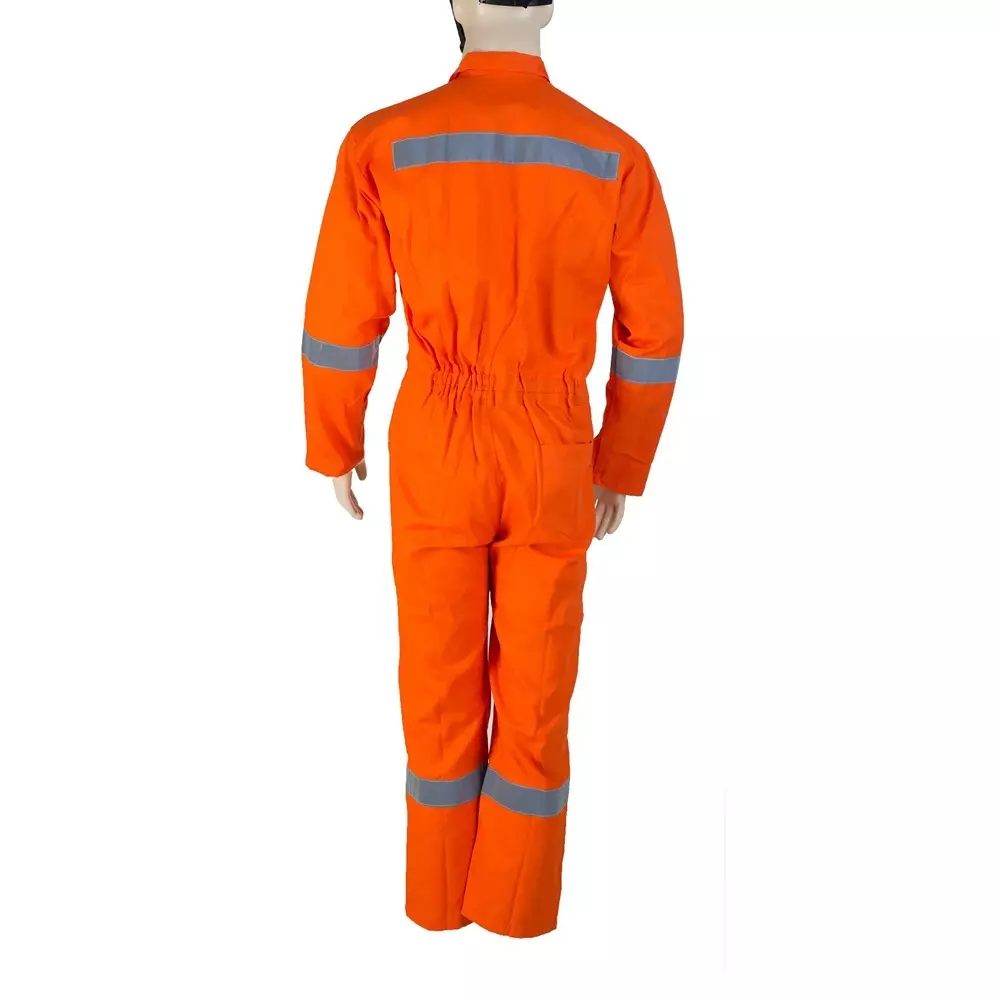 HEAPRO High Reflective Protective Coverall Standard Comfort Fabric 170 GSM Orange Size M, HOO-01 (Pack of 50)
