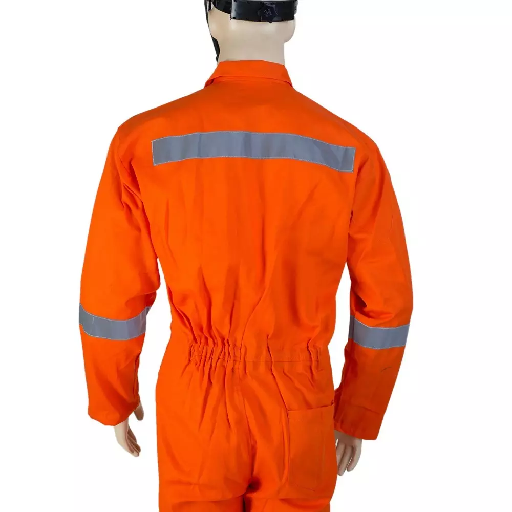 HEAPRO High Reflective Protective Coverall Standard Comfort Fabric 170 GSM Orange Size M, HOO-01 (Pack of 50)