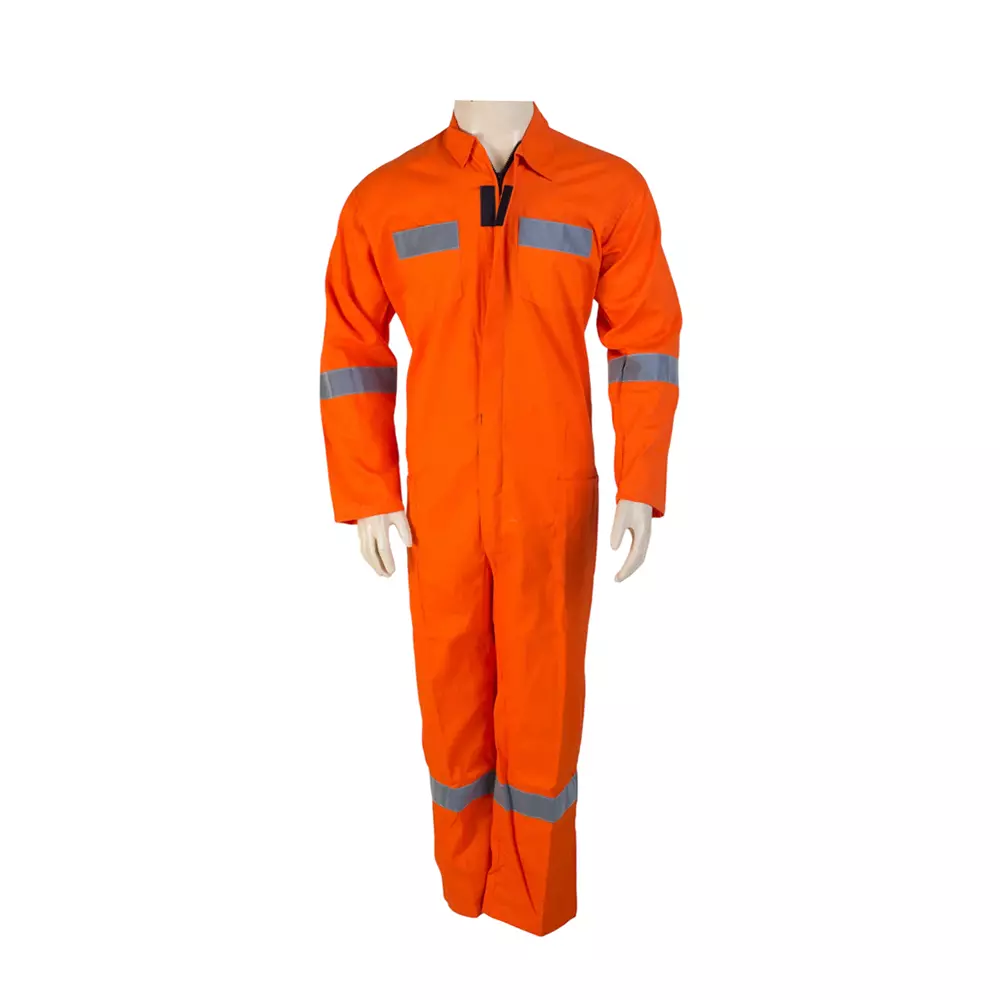 HEAPRO High Reflective Protective Coverall Standard Comfort Fabric 170 GSM Orange Size M, HOO-01 (Pack of 50)