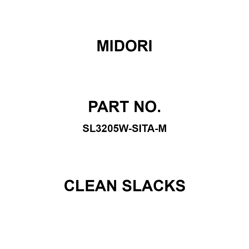 MIDORI Clean Slacks 60 to 64 cm Waist M Size White, SL3205W-SITA-M