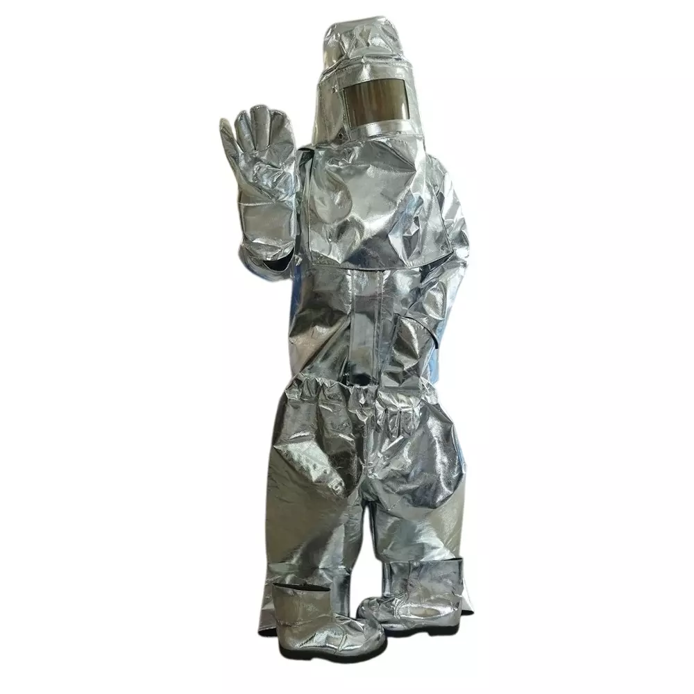GENERIC Heat & Fire Protection Suit with Complete Kit
 Aluminium & Kevlar Silver Free Size (Pack of 2)