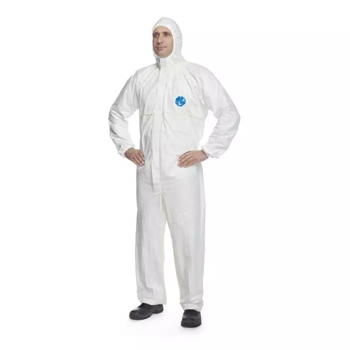 DuPont White Disposable Coverall, 3XL, D14886081