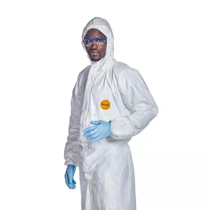 DuPont White Disposable Coverall, 3XL, D14886081