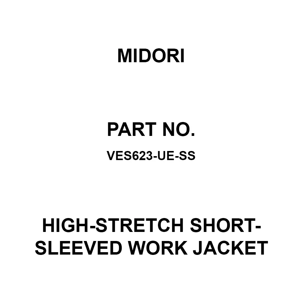 MIDORI High-Stretch Short-Sleeved Work Jacket 102 cm Chest 44 cm Sleeve, VES623-UE-SS