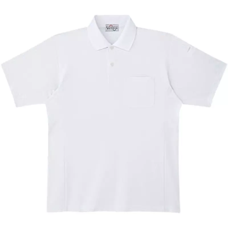 MIDORI Short Sleeve Polo Shirt White LL Size 112.0 cm Chest Circumference, PS10-UE-LL