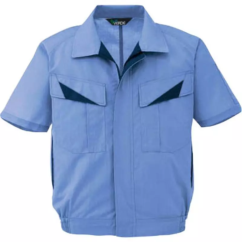 MIDORI Spring/Summer Wind Free Gender Pair Short Sleeve Blouson Light Blue 3L Size 128.0 cm Chest Circumference, GS623UE3L