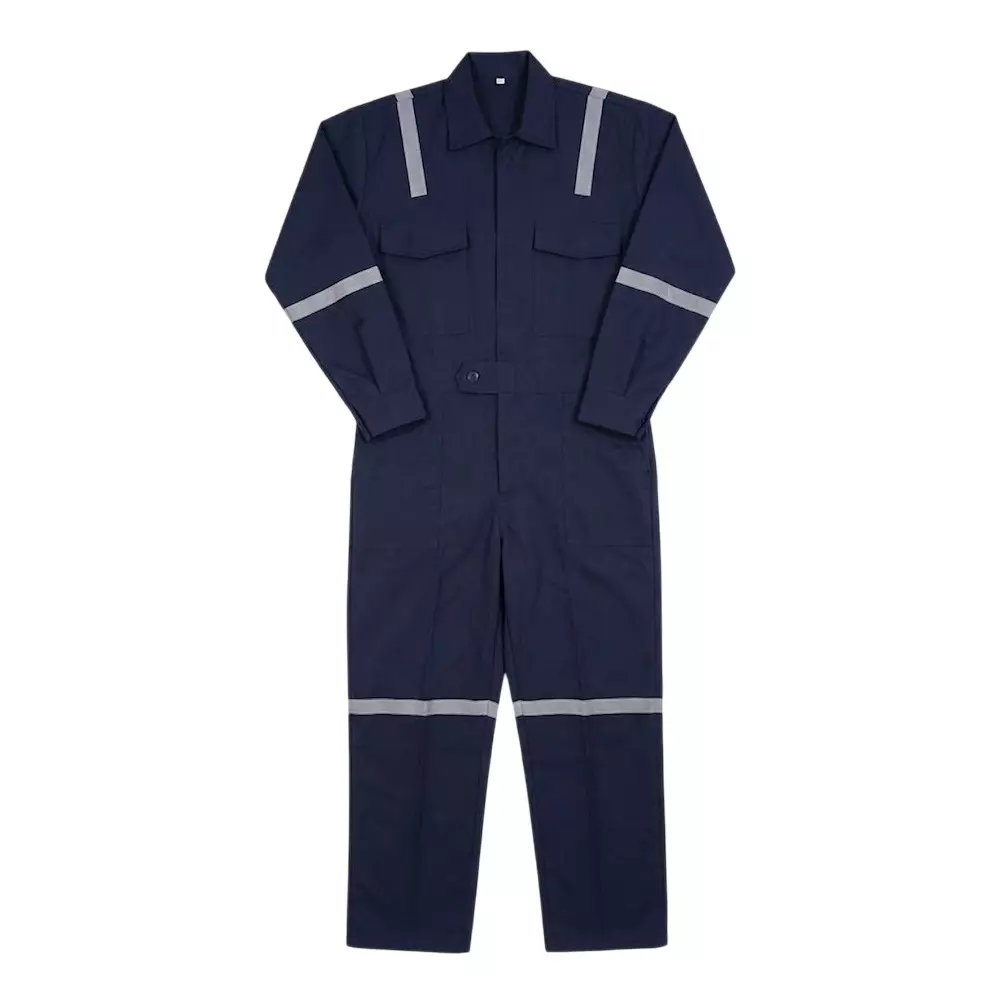 Siddhivinayak Industrial Work Wear with Reflective Tape 65% Cotton and 35% Polyester XL Navy Blue